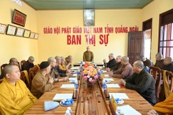 Ban Trị sự GHPGVN tỉnh họp thường kỳ tại Văn phòng 2 - chùa Huệ Chiếu (P.Kon Tum) 