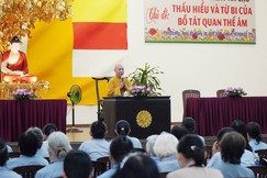 “Thấu hiểu và từ bi của Bồ-tát Quán Thế Âm" - chủ đề khóa tu Ngày an lạc tại chùa Phổ Quang