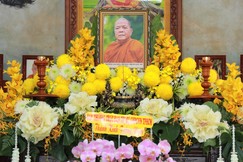 Di ảnh Trưởng lão Hòa thượng Thích Giác Hà tại Tổ đường tịnh xá Trung Tâm - Ảnh: Nguyên Tài/BGN