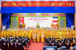 Ban Trị sự GHPGVN tỉnh Khánh Hòa nhiệm kỳ 2026-2031 ra mắt đại hội - Ảnh: Tâm Quý/BGN