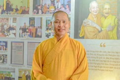 Thượng tọa Thích Minh Quang, Ủy viên Ban Trị sự GHPGVN TP.HCM, trụ trì tổ đình Vạn Thọ - Ảnh: Quảng Đạo/BGN