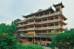 Cơ sở I Học viện Phật giáo VN tại TP.HCM (750 Nguyễn Kiệm, Q.Phú Nhuận) - Ảnh: Võ Văn Tường/BGN