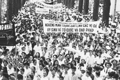 Phong trào phản chiến và Phật giáo xuống đường năm 1963 tại miền Nam - Ảnh: LIFE