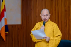 Thượng tọa Thích Đức Thiện, Phó Chủ tịch, Tổng Thư ký Hội đồng Trị sự GHPGVN - Ảnh: Đăng Huy/BGN