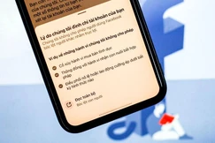 Một thông báo của mạng xã hội Facebook về việc đình chỉ tài khoản người dùng