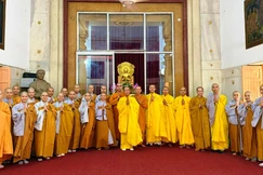 Chư Tăng Ni du học tại Ấn Độ tham dự Lễ Phật đản tại chùa Mahabodhi, New Delhi