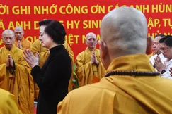 Giáo hội Phật giáo TP.HCM cử hành Lễ tưởng niệm với sự tham dự chủ bái của Phó Thủ tướng Chính phủ Phạm Thị Thanh Trà - Ảnh: Trần Thế Phong/BGN