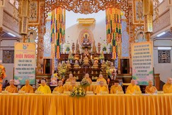 Hội nghị tổng kết công tác Phật sự năm 2025 của Ban Trị sự GHPGVN tỉnh Khánh Hòa diễn ra tại chùa Long Sơn - P.Tây Nha Trang