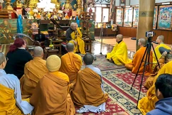 Hòa thượng Gyomyo Nakamura chia sẻ cùng Tăng Ni nghiên cứu sinh Việt Nam về những cột mốc lịch sử trong mối giao hảo giữa Phật giáo Việt Nam và Nhật Bản