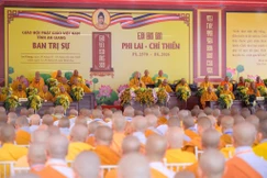 Quang cảnh Lễ khai mạc Đại giới đàn Phi Lai - Chí Thiền do Ban Trị sự GHPGVN tỉnh An Giang tổ chức tại tổ đình Phi Lai (P.Chi Lăng) - Ảnh: Tâm Quý/BGN