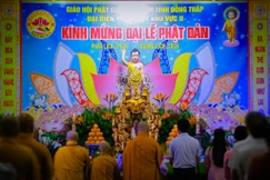 Chư tôn đức Ban Đại diện Phật giáo khu vực II tỉnh Đồng Tháp trang nghiêm tổ chức Đại lễ Phật đản Phật lịch 2570 tại chùa Phước Hưng