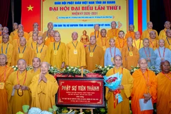 Tân Ban Trị sự GHPGVN tỉnh An Giang nhiệm kỳ 2026-2031 ra mắt đại hội - Ảnh: Nguyện Truyền/BGN