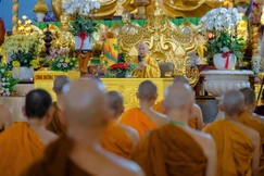 Trưởng lão Hòa thượng Thích Thiện Nhơn thăm, sách tấn chư hành giả an cư tại thiền viện Phước Sơn