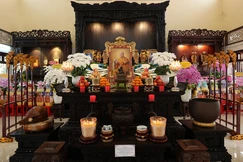Di ảnh Trưởng lão Hòa thượng Thích Tắc An, Thành viên Hội đồng Chứng minh, Đệ ngũ Tông trưởng Thiên Thai Giáo Quán - Ảnh: Chùa Thiền Tôn 2
