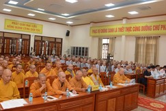 Đại biểu tham dự Hội nghị tổng kết công tác Phật sự năm 2025 và triển khai Phật sự năm 2026