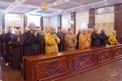 Ban Tổ chức họp kiểm tra tiến độ chuẩn bị tổ chức Đại hội tại Việt Nam Quốc Tự - Ảnh: Bảo Toàn/BGN