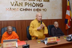 Trưởng lão Hòa thượng Thích Thiện Nhơn chủ trì buổi họp