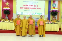 Ban Trị sự Phật giáo tỉnh trao quyết định bổ nhiệm trụ trì 3 tự viện trên địa bàn tỉnh