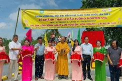 Cắt băng khánh thành công trình cầu Tường Nguyên 595