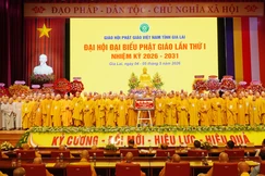 Tân Ban Trị sự GHPGVN tỉnh Gia Lai, nhiệm kỳ 2026-2031 ra mắt đại hội - Ảnh: Như Danh/BGN