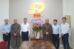 Đoàn Cục An ninh nội địa - Bộ Công an thăm, chúc mừng Báo Giác Ngộ nhân Đại lễ Phật đản Phật lịch 2570