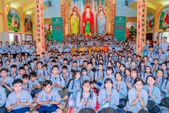 Có hơn 200 trại sinh tham gia trại huấn luyện do Phân ban Gia đình Phật tử tỉnh Cà Mau tổ chức 