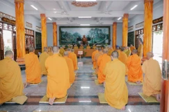 Đoàn Ban Trị sự GHPGVN tỉnh Gia Lai thăm, sách tấn chư hành giả an cư tại các trường hạ
