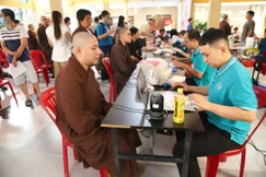 Chùa Vĩnh Nghiêm tổ chức hiến máu nhân đạo 
