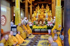 Chư tôn đức trường hạ thiền viện Trúc Lâm Tây Nguyên trang nghiêm lễ Tự tứ