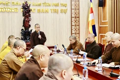 Đại đức Thích Đạo Nguyện, Trưởng ban Hoằng pháp - Hướng dẫn Phật tử GHPGVN tỉnh Phú Thọ phát biểu khai mạc