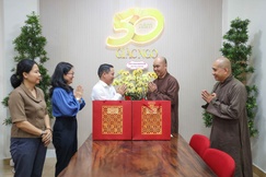 Đoàn Ban Tuyên giáo và Dân vận Thành ủy TP.HCM chúc Tết Bính Ngọ 2026 đến Báo Giác Ngộ - Ảnh: Nguyên Tài/BGN