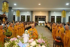 Trang nghiêm khóa lễ Tắm Phật kính mừng Phật đản tại chùa Phổ Quang (P.Tân Sơn Hòa, TP.HCM) - Ảnh: Trương Hoàng Giang