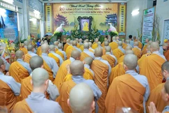 Trang nghiêm Lễ tưởng niệm 20 năm ngày Ni trưởng Thích nữ Như Bổn, viện chủ tổ đình Kim Sơn viên tịch - Ảnh: Trung Thắng/BGN