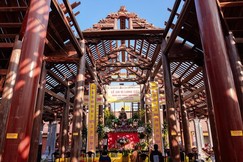 Lễ an vị long cốt ngôi đại hùng bảo điện chùa Hòa Liễu