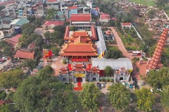 Toàn cảnh chùa Lạc Thị (xã Ngọc Hồi, TP.Hà Nội)