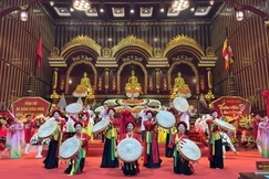 Chương trình nghệ thuật đặc sắc khai hội Xuân Yên Tử 2026 - Ảnh: Đ.X.