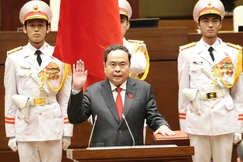 Chủ tịch Quốc hội Trần Thanh Mẫn tuyên thệ sau khi tái đắc cử - Ảnh: Quang Phúc