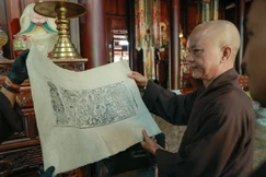 Thượng tọa Thích Không Nhiên giới thiệu khái quát về ý nghĩa của việc nghiên cứu và bảo tồn mộc bản trong dòng chảy văn hóa Phật giáo Việt Nam