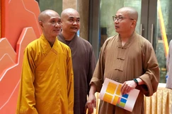 Chư tôn đức Ban Thường trực Ban Trị GHPGVN tỉnh Lào Cai khảo sát và kiểm tra công tác chuẩn bị cho Đại hội đại biểu Phật giáo tỉnh lần thứ I, nhiệm kỳ 2026-2031, chiều 17-9