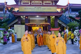Lễ tang Hòa thượng Thích Thiện Tánh được tổ chức tại chùa Phổ Quang, một trong ba cơ sở tự viện do Giáo hội TP.HCM trực tiêp quản lý, điều hành - Ảnh: Bảo Toàn