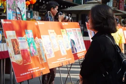 Bìa báo Giác Ngộ xuân năm 1976 tại triển lãm “Báo xuân tiến bước thời đại số”