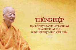 Thông điệp Đại lễ Phật đản Phật lịch 2568 của Đức Pháp chủ Giáo hội Phật giáo Việt Nam