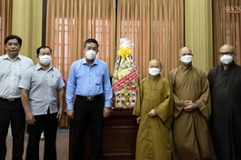 Ban Tôn giáo thành phố thăm, chúc Tết Học viện PGVN tại TP.HCM