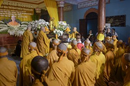 Giác linh đường Trưởng lão Hòa thượng Thích Thanh Sơn tại tổ đình Vạn Thọ (Q.1, TP.HCM)