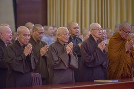 Buổi thảo luận chủ đề “Giới luật Phật giáo” với sự tham dự của gần 1.000 Tăng Ni, Phật tử tại TP.HCM - Ảnh: Quảng Đạo/BGN 