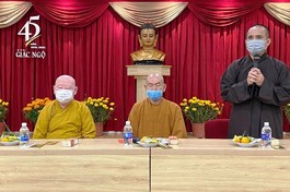 Thượng tọa Thích Tâm Hải, Phó Tổng Biên tập báo Giác Ngộ phát biểu