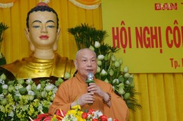 Hòa thượng Thích Thiện Nhơn, Chủ tịch Hội đồng Trị sự GHPGVN - Ảnh: Bảo Toàn