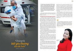 Tình nguyện viên chăm sóc bệnh nhân tại Bệnh viện Hồi sức Covid-19