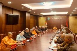 Phiên họp của Ban Thường trực Ban Trị sự GHPGVN TP.HCM sáng 26-5-2022 tại Việt Nam Quốc Tự