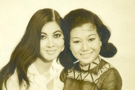 Diễn viên Thẩm Thúy Hằng (trái) và nghệ sĩ Kim Cương thời trẻ - Ảnh tư liệu